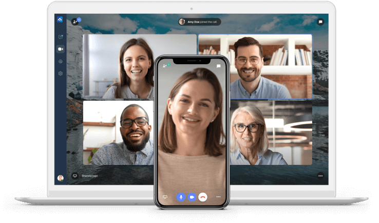 AnswerForce app in desktop and mobile