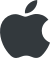 Black Apple iOS icon