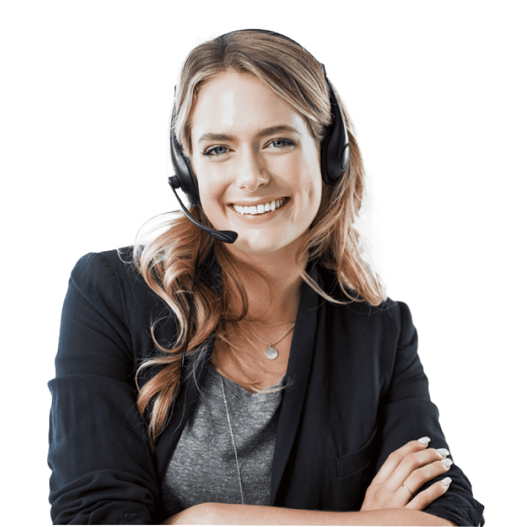 support staff with headphones